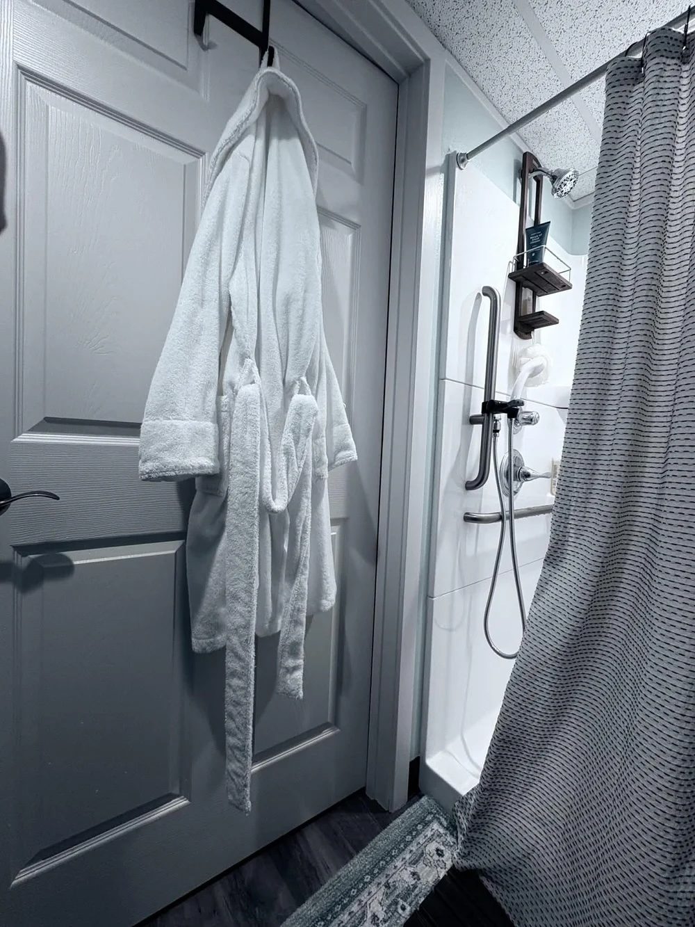 Private shower in suite